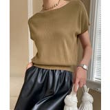 ボートネック半袖ニットソー トップス サマーニット | kirakiraShop | 詳細画像28