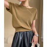 ボートネック半袖ニットソー トップス サマーニット | kirakiraShop | 詳細画像29