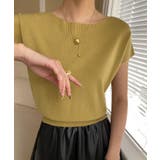 ボートネック半袖ニットソー トップス サマーニット | kirakiraShop | 詳細画像33