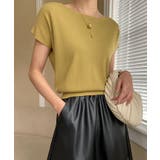 ボートネック半袖ニットソー トップス サマーニット | kirakiraShop | 詳細画像34