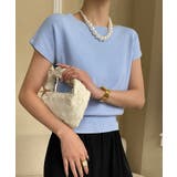 ボートネック半袖ニットソー トップス サマーニット | kirakiraShop | 詳細画像42