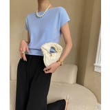 ボートネック半袖ニットソー トップス サマーニット | kirakiraShop | 詳細画像47