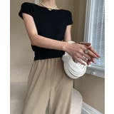 ボートネック半袖ニットソー トップス サマーニット | kirakiraShop | 詳細画像6