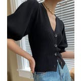 【SHOPLIST限定】ボリュームスリーブVネックカーディガン トップス カーデ… | kirakiraShop  | 詳細画像5 