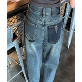 ブルー | ヴィンテージポケットストレートデニム ボトムス デニム | kirakiraShop 