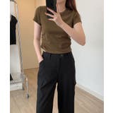 【SHOPLIST限定】裾ギャザーコンパクトTシャツ 3サイズ トップス | kirakiraShop  | 詳細画像11 