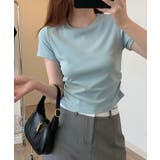 【SHOPLIST限定】裾ギャザーコンパクトTシャツ 3サイズ トップス | kirakiraShop  | 詳細画像14 