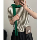 【SHOPLIST限定】クルーネックシンプルボーダーTシャツ 2サイズ トップス | kirakiraShop  | 詳細画像3 