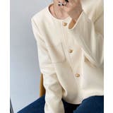 【SHOPLIST限定】ノーカラー金釦ジャケット アウター ノーカラージャケット | kirakiraShop  | 詳細画像11 
