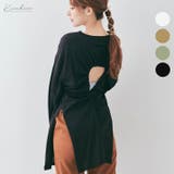 バックドロストチュニックロンT トップス カットソー | kirakiraShop | 詳細画像1
