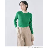 指穴配色リブニット トップス リブニット | kirakiraShop | 詳細画像10