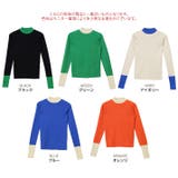 指穴配色リブニット トップス リブニット | kirakiraShop | 詳細画像2