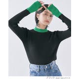 指穴配色リブニット トップス リブニット | kirakiraShop | 詳細画像5