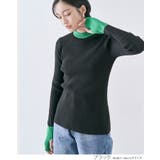 指穴配色リブニット トップス リブニット | kirakiraShop | 詳細画像7