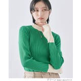 指穴配色リブニット トップス リブニット | kirakiraShop | 詳細画像8