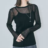 ブラック | ランダムリブシアーニット 2タイプ トップス | kirakiraShop 