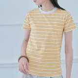 Aノーマルボーダー-イエロー | ストレッチボーダーTシャツ トップス ボーダーTシャツ | kirakiraShop