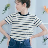 Bマルチボーダー- ベージュ | ストレッチボーダーTシャツ トップス ボーダーTシャツ | kirakiraShop