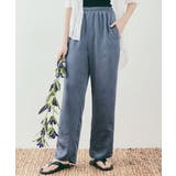 スチールブルー | サテンワイドテーパードパンツ 2サイズ ボトムス | kirakiraShop 
