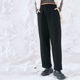 ブラック | 裏起毛スウェットカーブパンツ 2サイズ ボトムス | kirakiraShop 