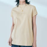 アイボリー | モックネックフレンチロゴTシャツ トップス カットソー | kirakiraShop 