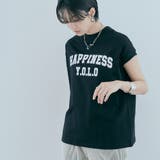 ブラック | モックネックフレンチロゴTシャツ トップス カットソー | kirakiraShop 