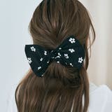 フラワーブラック | ドット&花柄デフトバン 小物 ヘアアクセサリー | kirakiraShop 
