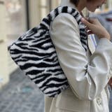 ゼブラホワイト | ワンハンドルエコファーバッグ 鞄 かばん | kirakiraShop