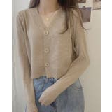 ショート丈ニットカーディガン トップス ニットカーディガン | kirakiraShop  | 詳細画像12 