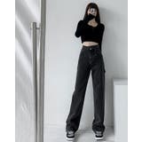 ウエストレイヤード風ストレートデニムパンツ 6サイズ デニムパンツ | kirakiraShop  | 詳細画像2 