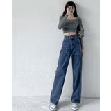 ウエストレイヤード風ストレートデニムパンツ 6サイズ デニムパンツ | kirakiraShop  | 詳細画像6 