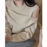 ショルダーカットニットトップス トップス ニット | kirakiraShop | 詳細画像3