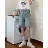 【SHOPLIST限定】カットオフハーフパンツ ボトムス ハーフパンツ | kirakiraShop  | 詳細画像2 