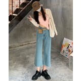 カットオフクロップドデニムパンツ 4サイズ ボトムス | kirakiraShop  | 詳細画像4 