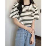 【SHOPLIST限定】刺繍ロゴボーダーTシャツ 4サイズ トップス | kirakiraShop  | 詳細画像3 