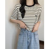 【SHOPLIST限定】刺繍ロゴボーダーTシャツ 4サイズ トップス | kirakiraShop  | 詳細画像5 