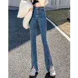 ストレッチスリットフレアデニムパンツ 6サイズ スキニーデニム | kirakiraShop | 詳細画像3