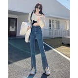 ストレッチスリットフレアデニムパンツ 6サイズ スキニーデニム | kirakiraShop | 詳細画像6