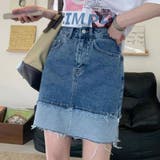 ブルー | 【SHOPLIST限定】バイカラーデニムミニスカート ボトムス ミニスカート | kirakiraShop 