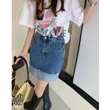 【SHOPLIST限定】バイカラーデニムミニスカート ボトムス ミニスカート | kirakiraShop  | 詳細画像6 