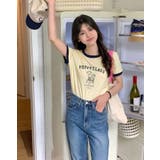 【SHOPLIST限定】配色ラインイラストロゴリンガーTシャツ トップス ロゴT… | kirakiraShop  | 詳細画像12 