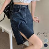 スリットデニムハーフパンツ 3サイズ ボトムス | kirakiraShop | 詳細画像1