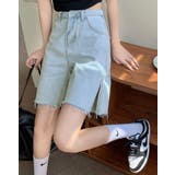 スリットデニムハーフパンツ 3サイズ ボトムス | kirakiraShop | 詳細画像3