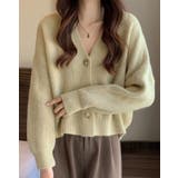 Vネックモヘアニットカーディガン トップス ニットカーディガン | kirakiraShop | 詳細画像5
