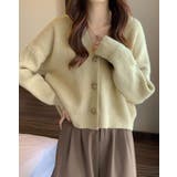 Vネックモヘアニットカーディガン トップス ニットカーディガン | kirakiraShop | 詳細画像7