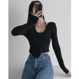 【SHOPLIST限定】ネックリボンストレッチアシメカットソー トップス カット… | kirakiraShop  | 詳細画像3 