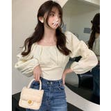 【SHOPLIST限定】バックリボンパワショルブラウス トップス ブラウス | kirakiraShop  | 詳細画像6 