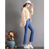 カットオフクロップドフレアデニムパンツ全4色 4サイズ デニムパンツ | kirakiraShop | 詳細画像10