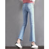 カットオフクロップドフレアデニムパンツ全4色 4サイズ デニムパンツ | kirakiraShop | 詳細画像12