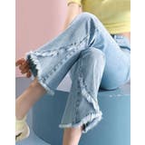 フロント切替デザインクロップドデニムパンツ 4サイズ ボトムス | kirakiraShop | 詳細画像4